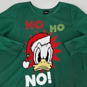 NEW‎ Disney x Torrid Sweater Womens 3X Green Donald Duck Ho Ho No Christmas NWT